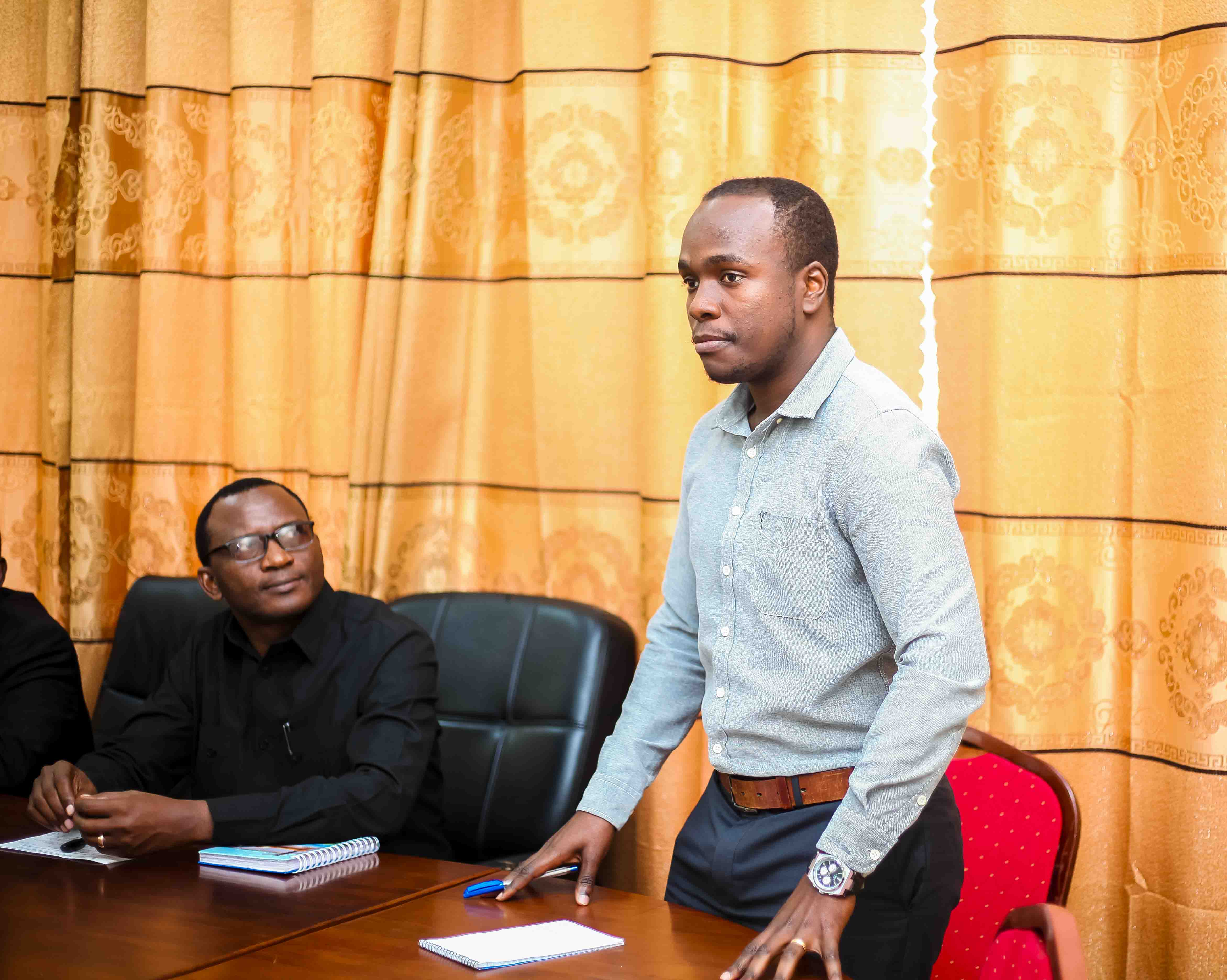 3. Mr. Alan Kimbita, the Planning and Communication Officer from the Eastern Arc Mountains Conservation Endowment Fund (EAMCEF), spoke during the opening ceremony.