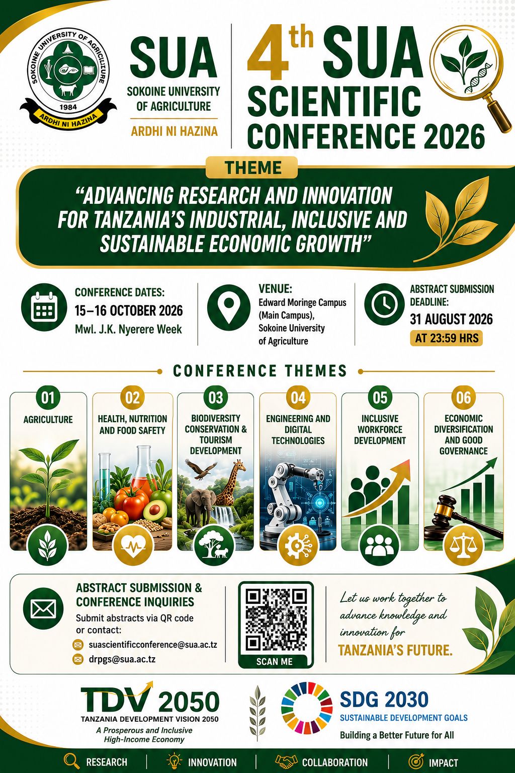 CALL FOR ABSTRACTS: 4TH SUA SCIENTIFIC CONFERENCE