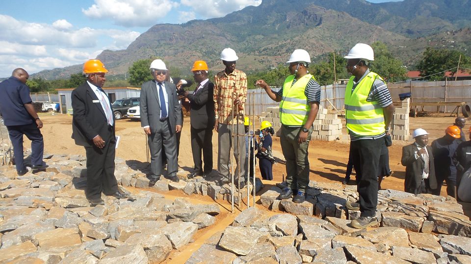 Hon.Warioba and Chande visits new labs construction site