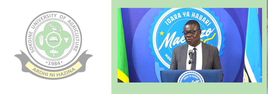 𝐌𝐔𝐁𝐀𝐒𝐇𝐀𝐑𝐀:Mkutano wa Makamu Mkuu wa Chuo Kikuu cha Sokoine cha Kilimo (SUA) na Waandishi wa Habari.