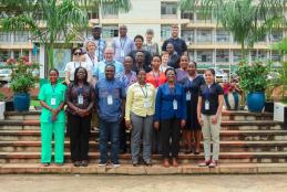A group photo of the researchers from five countries implementing the research project